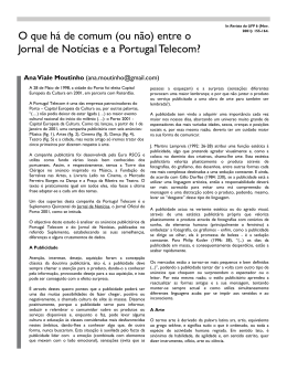 (ou n&atilde;o) entre o Jornal de Not&iacute;cias e a Portugal Telecom?