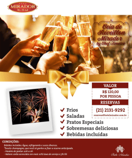 R$ 120,00 POR PESSOA