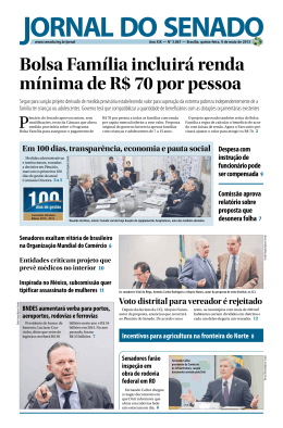 Bolsa Família incluirá renda mínima de R$ 70 por pessoa