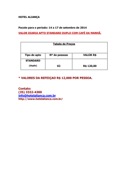 * VALORES DA REFEI&Ccedil;AO R$ 12,000 POR PESSOA. Contato: (35