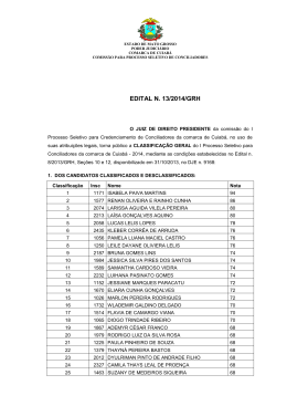 edital n. 013 - classifica&ccedil;&atilde;o geral