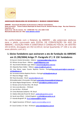 1. Sócios fundadores que assinaram a ata de fundação