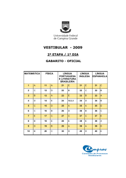 Gabarito 1&ordm; Dia