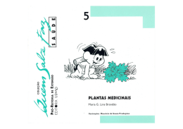 Plantas Medicinais (Cartilha ilustrada pelos est&uacute;dios de