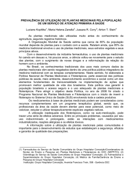 As plantas medicinais s&atilde;o utilizadas muito antes do conhecimento