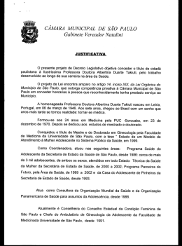 CÂil/MRA MUNICIPAL DE SÃO PAULO Gabinete
