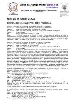 Di&aacute;rio da Justi&ccedil;a Militar Eletr&ocirc;nico