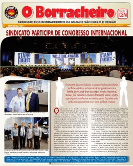 sindicato participa de congresso internacional