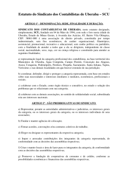 Estatuto - Sindicato dos Contabilistas de Ituiutaba e Regi&atilde;o