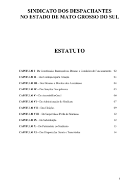 Estatuto - Sindesp MS
