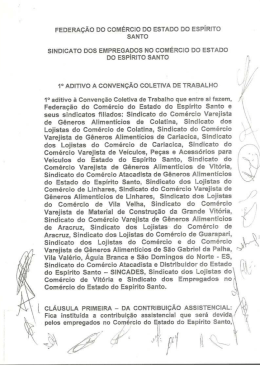 1º Aditivo CCT 2010 - Sindicomerciários