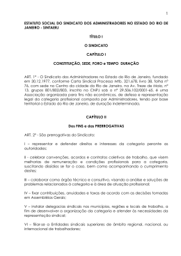 Estatuto - Sindicato dos Administradores no Estado do Rio de Janeiro