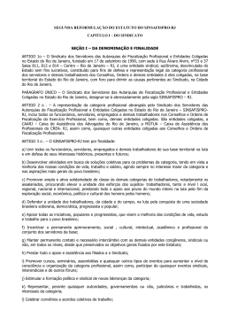 segunda reformula&ccedil;&atilde;o do estatuto do sinsafispro