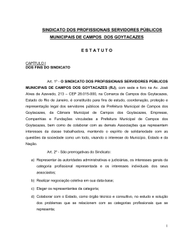 ESTATUTO DO SINDICATO