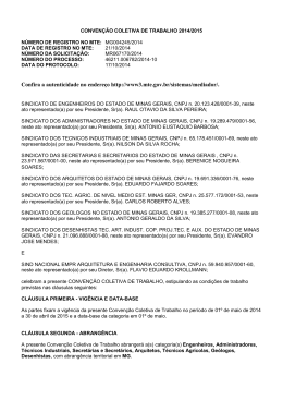 SINAENCO Conven&ccedil;&atilde;o Coletiva 2014-2015 - SAEMG