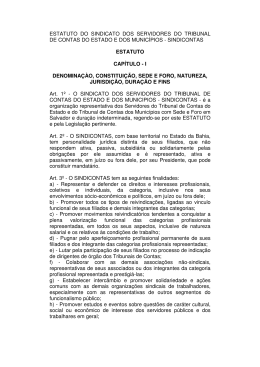 estatuto do sindicato dos servidores do tribunal de