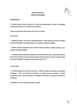 Protocolo Negocial do ACT - Sindicato dos Enfermeiros Portugueses