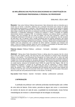 1 as influências das políticas educacionais na constituição da