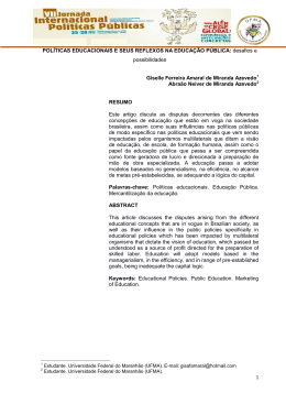 pol&iacute;ticas educacionais e seus reflexos na educa&ccedil;&atilde;o p&uacute;blica