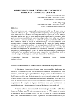 movimento negro e políticas educacionais no brasil