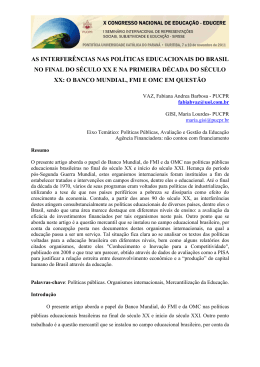 as interferências nas políticas educacionais do brasil no final do