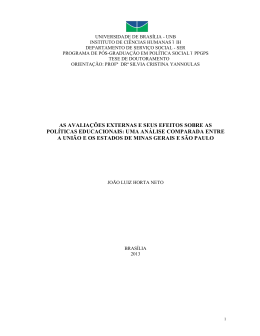 as avaliações externas e seus efeitos sobre as políticas