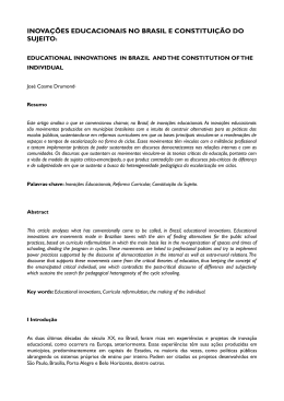 inovações educacionais no brasil e constituição do