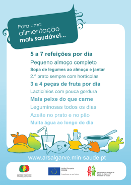 5 a 7 refei&ccedil;&otilde;es por dia