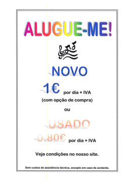 1 :6 por dia + IVA (com op&ccedil;&atilde;o de compra)