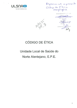 Código de Ética da ULSNA, EPE