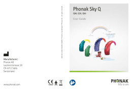 User Guide Phonak Sky Q
