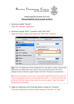 CONFIGURAÇÃO DA REDE WI-FI PUC iPhone/iPad/iPod Touch (a
