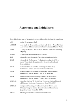 Acronyms and Initialisms - ANU Press