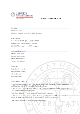 Jorge Pereira da Silva - Faculdade de Direito da Universidade