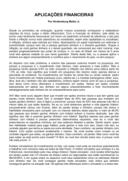 APLICA&Ccedil;&Otilde;ES FINANCEIRAS
