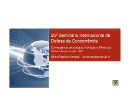 20º Seminário Internacional de Defesa da Concorrência