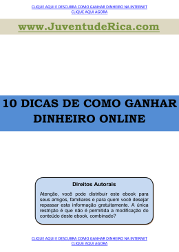 10 DICAS DE COMO GANHAR DINHEIRO ONLINE