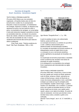 Exerc&iacute;cios de Geografia Brasil - Econ&ocirc;mica