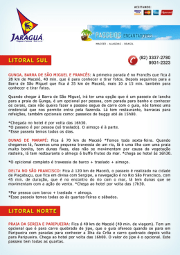 Programa&ccedil;&atilde;o Jaragu&aacute;.cdr - Jaragu&aacute; Viagens e Turismo