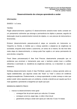 DESENVOLVIMENTO DO ANDAR
