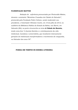 FLORISVALDO MATTOS ASSUNTO: Reda&ccedil;&atilde;o