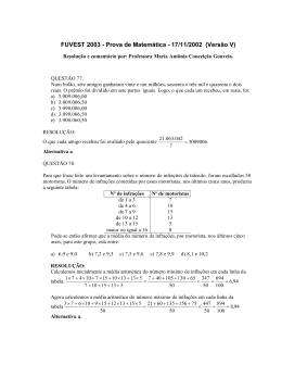 FUVEST 2003 - Prova de Matemática