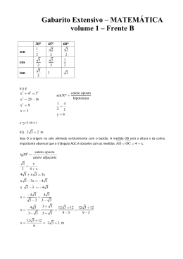 Gabarito Extensivo – MATEMÁTICA volume 1 – Frente B