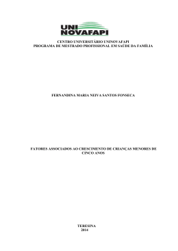 fatores associados ao crescimento de crian&ccedil;as