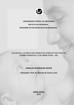Seguran&ccedil;a alimentar e desenvolvimento infantil no Bairro