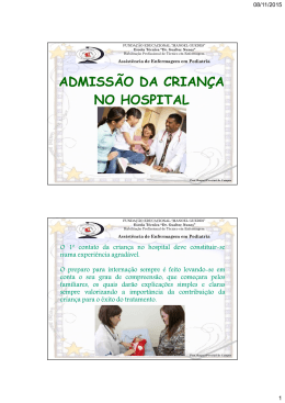 Aula 05 Admissão no Hospital - Fundação Educacional Manoel