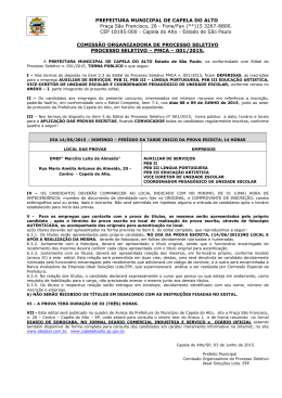 PREFEITURA MUNICIPAL DE CAPELA DO ALTO