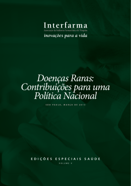 Doen&ccedil;as Raras: Contribui&ccedil;&otilde;es para uma Pol&iacute;tica Nacional