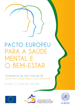 pacto europeu para a sa&uacute;de mental e o bem-estar