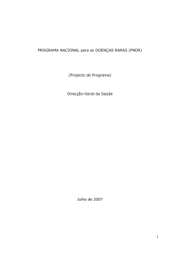 PNDR - Direc&ccedil;&atilde;o-Geral da Sa&uacute;de